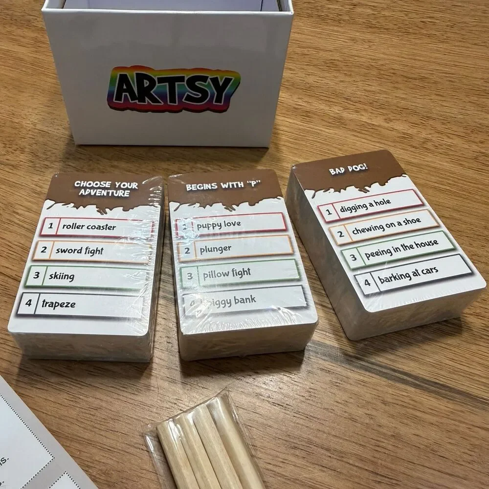 Artsy Fartsy Not Your Parents Drawing Game 4-12 player Open Box Fun Funny Age10+
